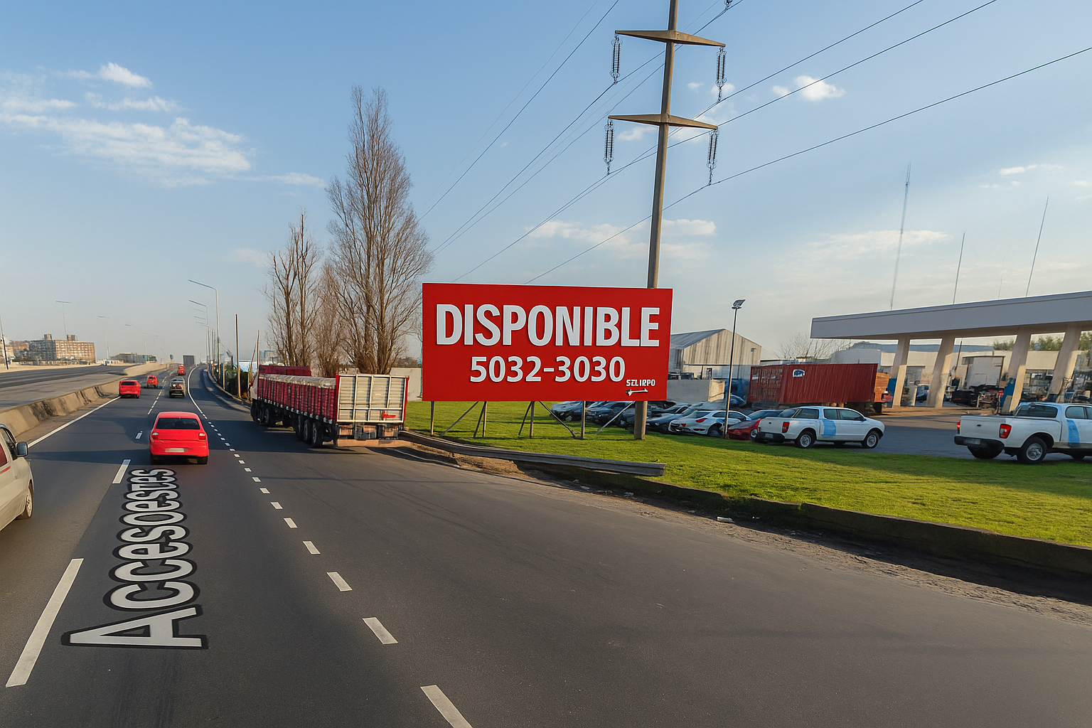 Cartel de autopista en Autopista Bs As – La Plata, con orientación hacia CABA.