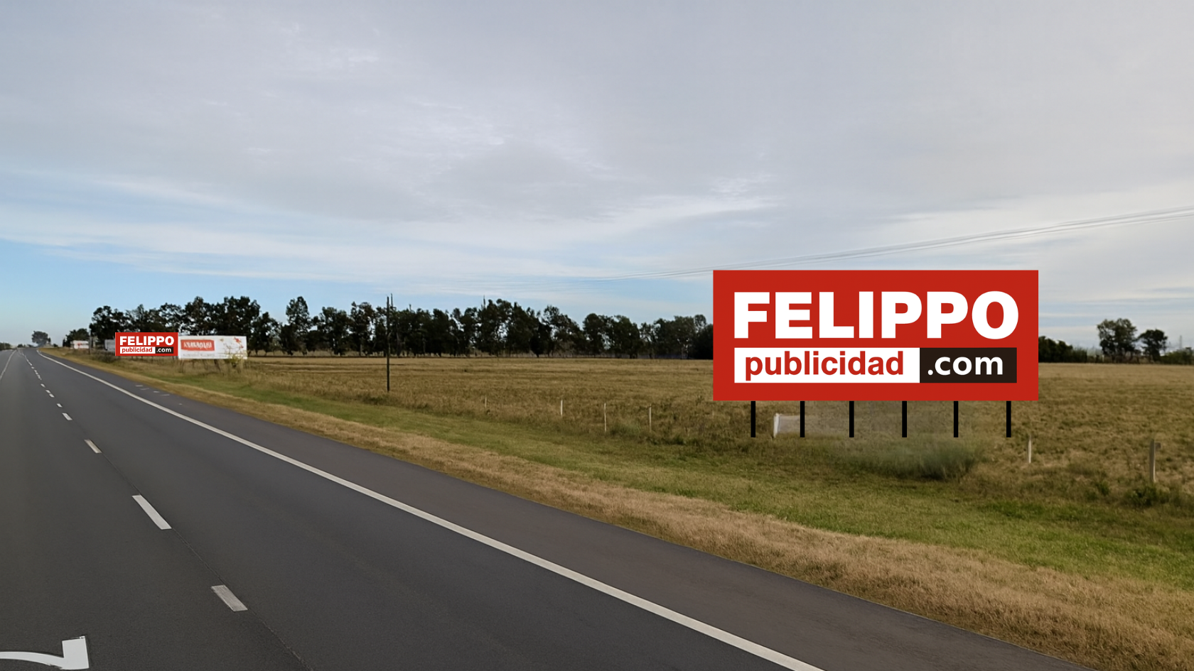 Cartel de ruta en Ruta 2, km 73, con orientación hacia La Costa.