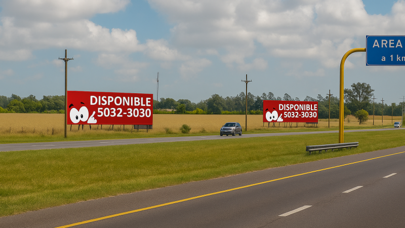 2 CARTELES RUTA 2 KM 120