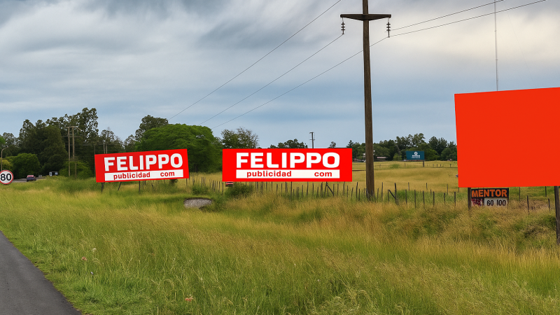 Cartel publicidad Ruta 2 -km 115